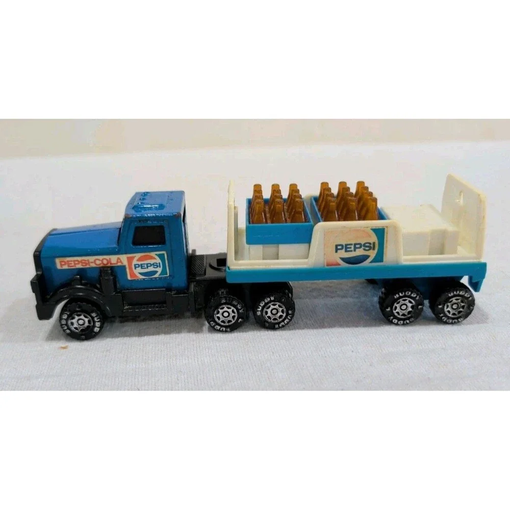 Vintage 1985 Buddy L Pepsi-Cola Delivery Truck w/ Miniature Soda Cases 8 Inch